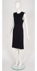 1997 Black Viscose Jersey Sleeveless Dress