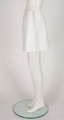 2001-02 F/W White Tooled Leather Mini Skirt
