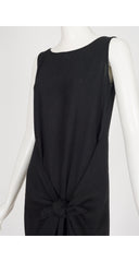 1994 S/S Black Linen Tie Wrap Dress