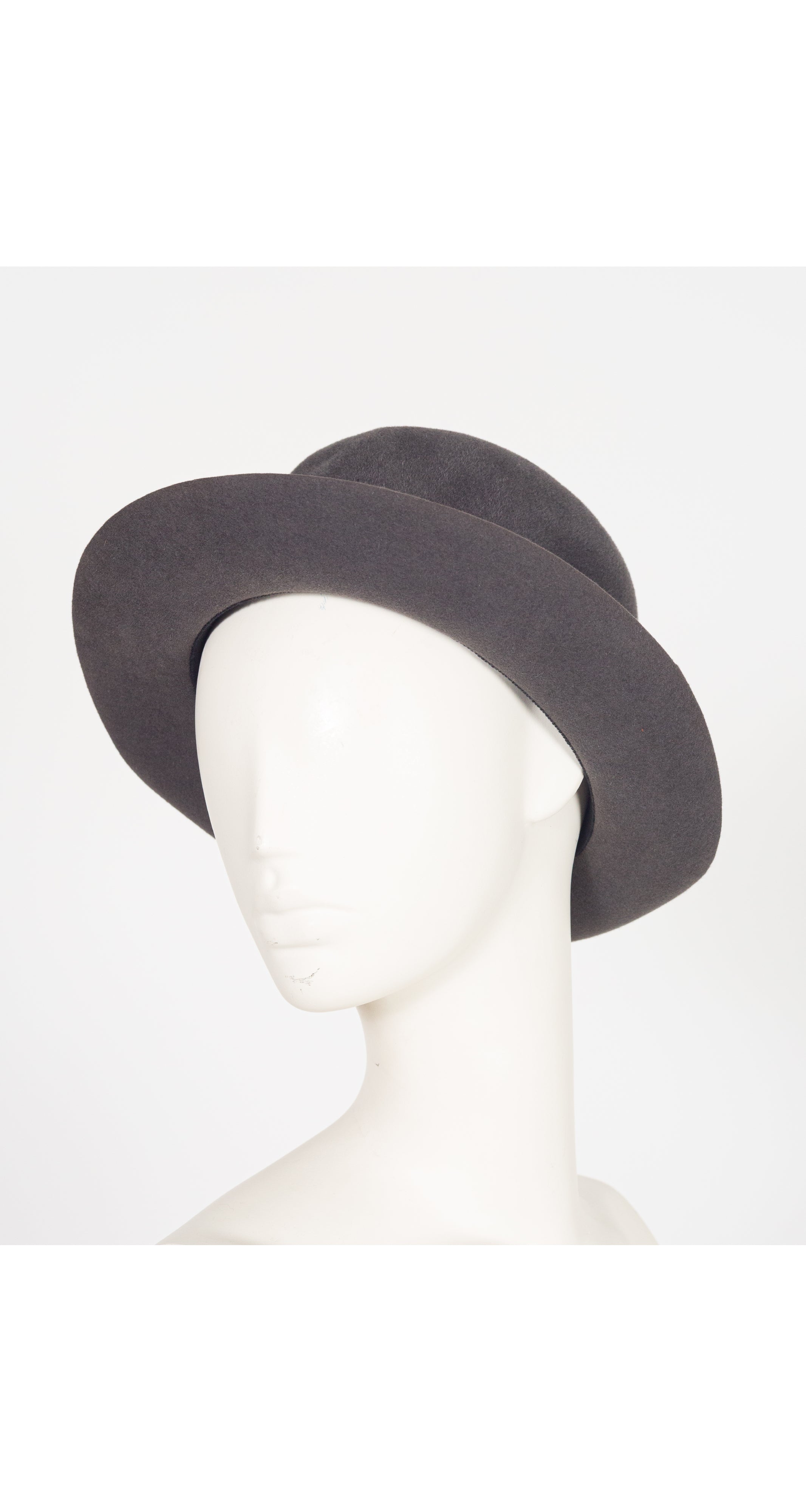 1991-92 F/W Gray Wool Felt Derby Bowler Hat