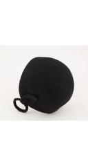 1960s Black Beaver Felt Ring Cloche Hat