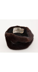 1960s Brown Mink Fur Newsboy Cap