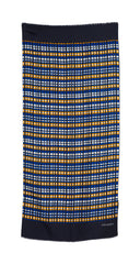 1970s Geometric Plaid Silk Twill Long Men's Scarf