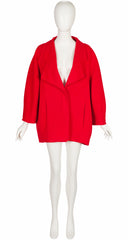 1988-89 F/W Red Double-Faced Wool Oversized Coat
