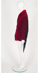 1980-81 F/W Hannya Mask Geometric Knit Tassel Cardigan