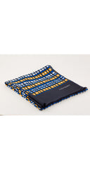 1970s Geometric Plaid Silk Twill Long Men's Scarf