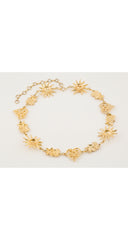 1990s Celestial Heart Gold-Tone Metal Chain Belt