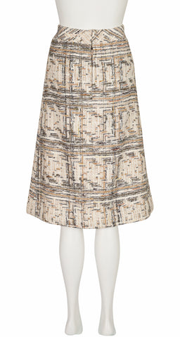 1970s Tweed Wool A-Line Slit Skirt