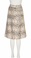 1970s Tweed Wool A-Line Slit Skirt