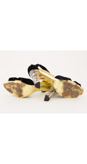 2003-04 F/W Black Velvet Rhinestone-Filled Lucite Heels
