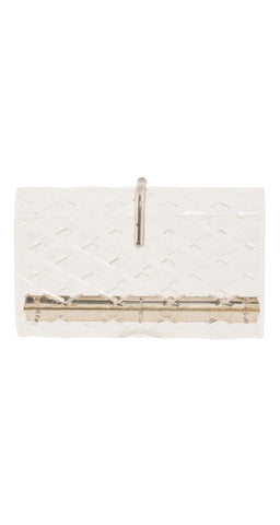 1950s Clear Diamond Cut Lucite Box Clutch