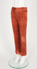1960s Rust Chenille Straight-Leg Trousers