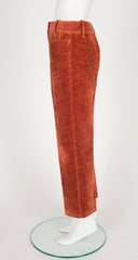 1960s Rust Chenille Straight-Leg Trousers