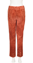 1960s Rust Chenille Straight-Leg Trousers