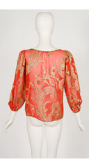 1976-77 F/W Russian Collection Paisley Lurex Orange Silk Blouse