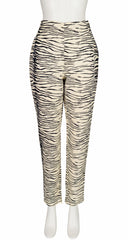 1993 F/W Zebra Print Faille High-Waisted Trousers