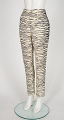 1993 F/W Zebra Print Faille High-Waisted Trousers