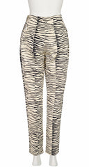 1993 F/W Zebra Print Faille High-Waisted Trousers