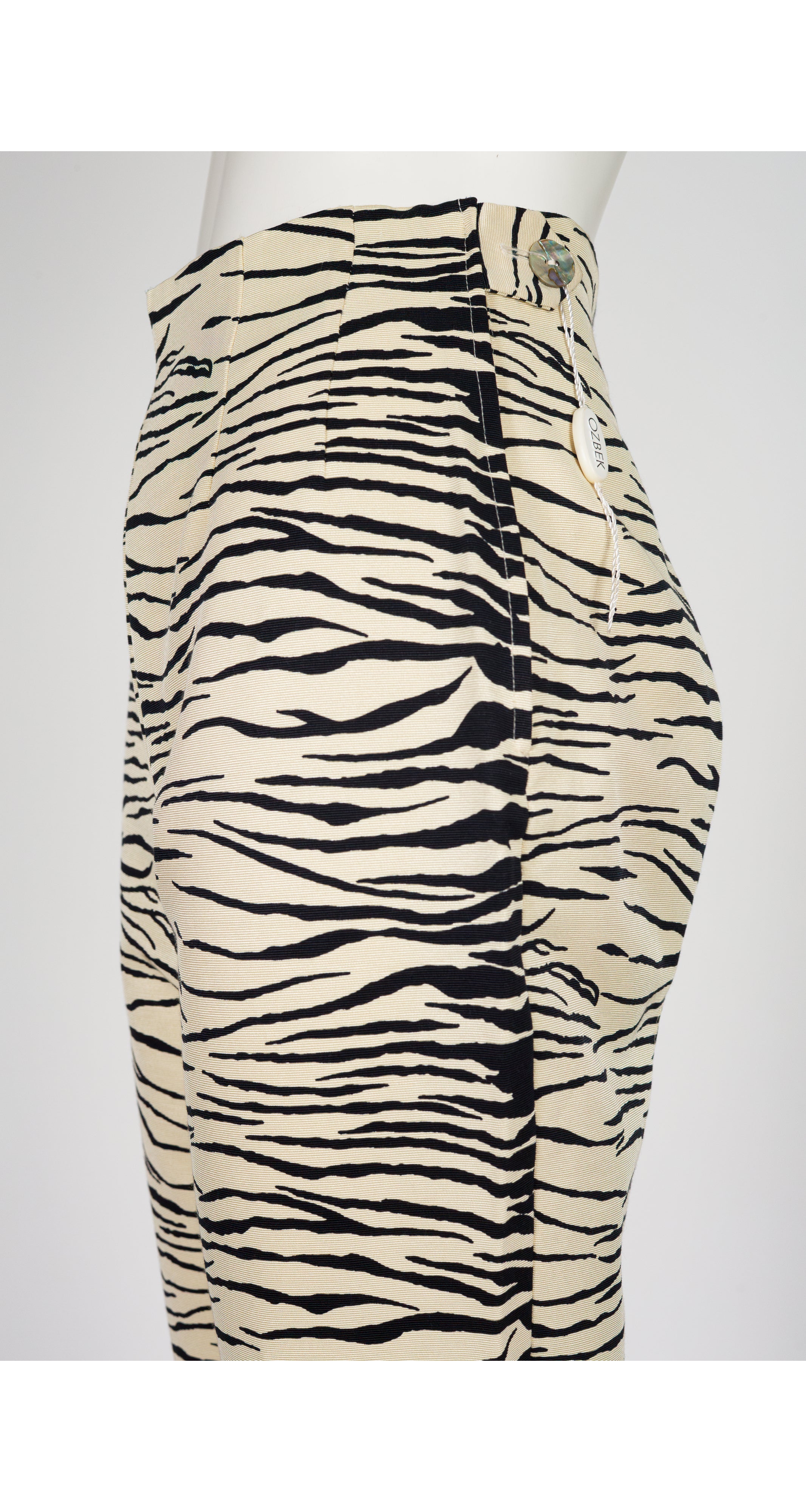 1993 F/W Zebra Print Faille High-Waisted Trousers