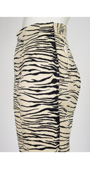 1993 F/W Zebra Print Faille High-Waisted Trousers