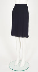 1994-95 F/W Black Silk Chiffon Lace Angel Sleeve Set