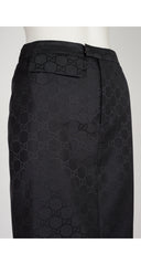 1998 S/S 'GG' Monogram Print Black Pencil Skirt