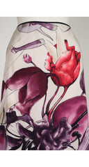 2008 S/S "Fairy Collection" Floral Print Silk Twill Skirt