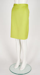 1991 S/S Lime Green Wool Skirt Suit