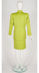 1991 S/S Lime Green Wool Skirt Suit