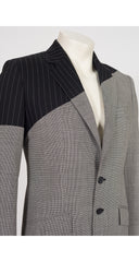 1998 S/S "Untitled" Men's Spliced Pinstripe & Houndstooth Wool Blazer