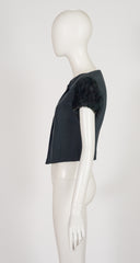 2000-01 F/W NWT Dark Green Faille Petal Sleeve Top