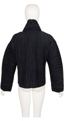 1999 F/W Black Velvet Pleated Sculptural Jacket