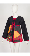 1970s Dove Appliqué Quilted Patchwork Jacket
