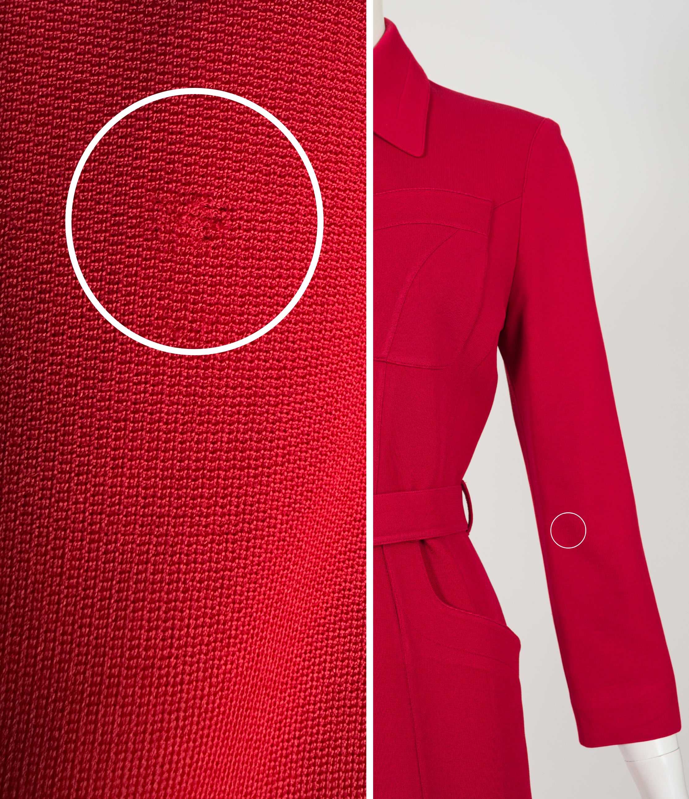 1990s Red Rayon "Mugler"-Buckle Belted Jacket