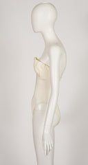 1988 S/S Ivory Shell Bust One-Piece Swimsuit