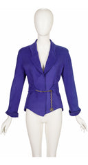 1990 F/W Purple Wool Chain Belt Jacket