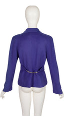 1990 F/W Purple Wool Chain Belt Jacket