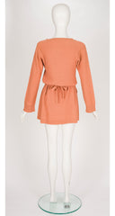1970s Burnt Orange Wool Knit Convertible Sweater