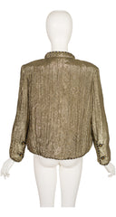 1979-80 F/W Gold Silk Lamé Braided Trim Jacket
