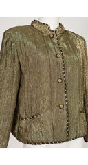 1979-80 F/W Gold Silk Lamé Braided Trim Jacket