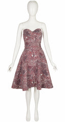 1950s Harvest Novelty Print Cotton Fit & Flare Dress