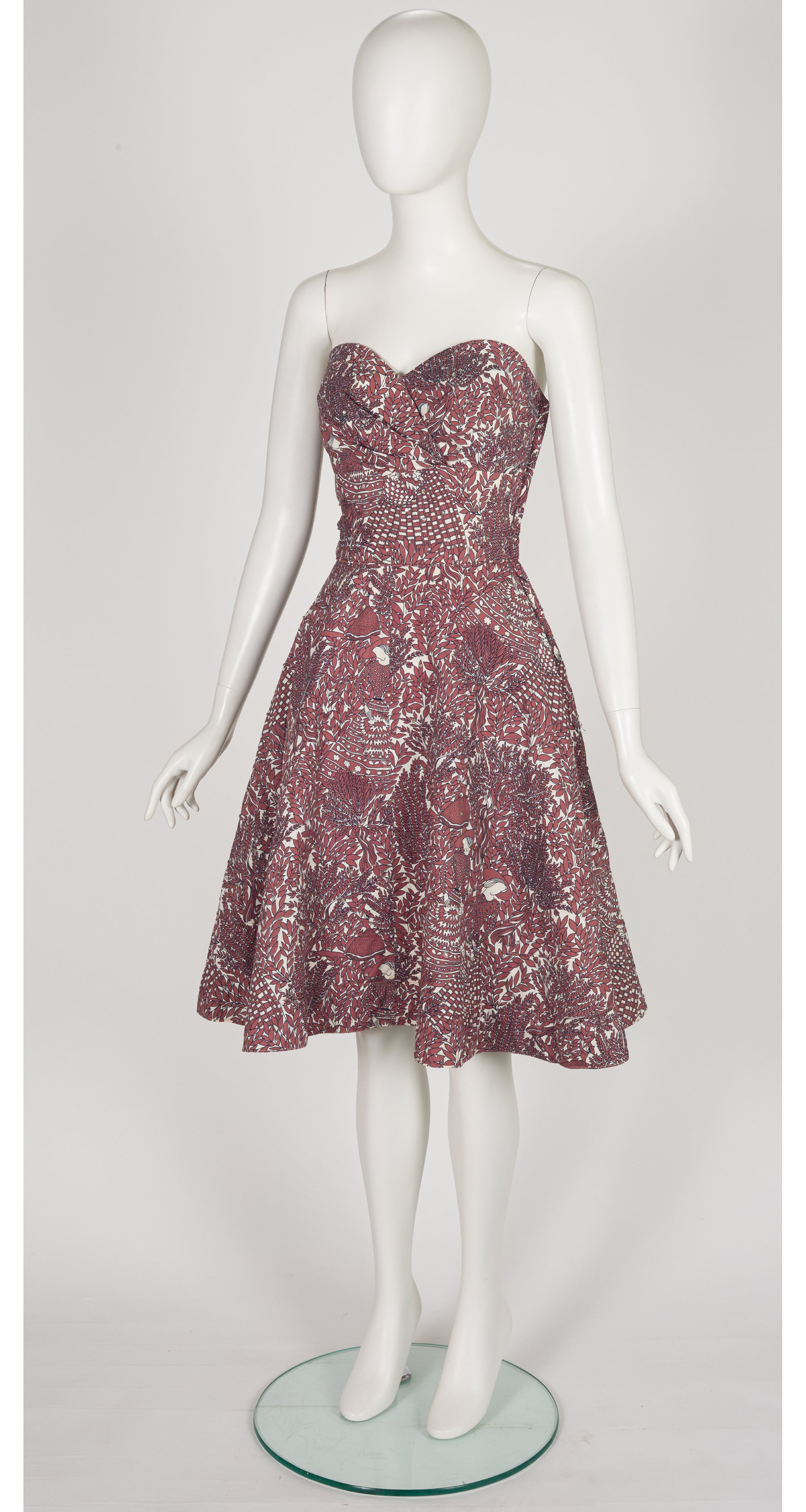 1950s Harvest Novelty Print Cotton Fit & Flare Dress