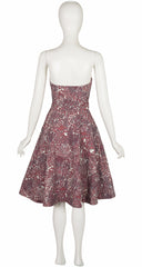 1950s Harvest Novelty Print Cotton Fit & Flare Dress