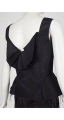 2008 Resort Black Silk Faille Ostrich Feather Trim Cocktail Set