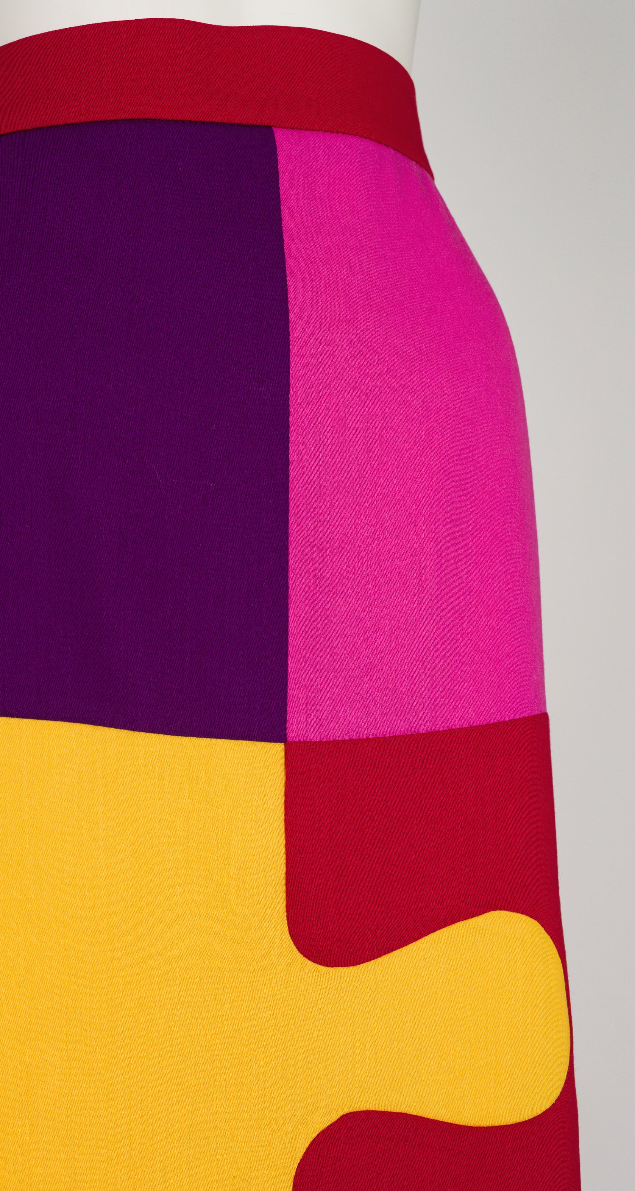 1991-92 F/W Jigsaw Puzzle Piece Wool Pencil Skirt