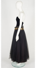 1990-91 F/W Roman Centurion Black Bustier Evening Gown