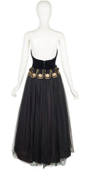 1990-91 F/W Roman Centurion Black Bustier Evening Gown