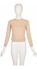 1970s Light Beige Cashmere Pullover Sweater