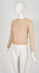 1970s Light Beige Cashmere Pullover Sweater