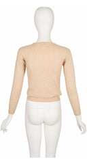 1970s Light Beige Cashmere Pullover Sweater